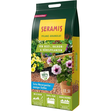 Granule argila SERAMIS pentru straturi de flori, balcon si plante la ghiveci, retinere apa si nutrienti, 12.5 l