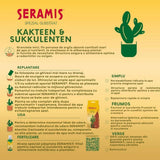Granule de argila SERAMIS pentru cactusi si suculente, granule de argila cu drenaj excelent, inlocuitor total de sol, 2.5 litri