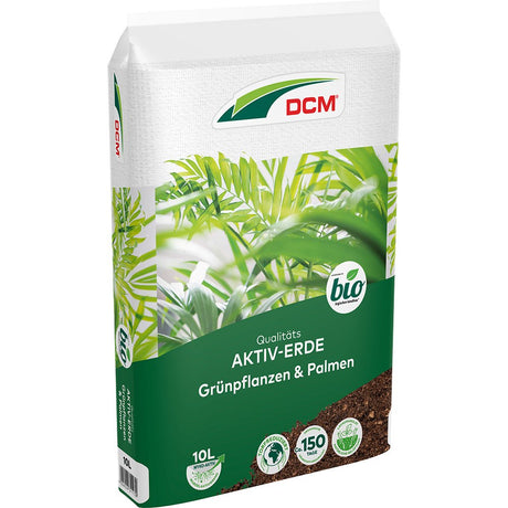 Pamant pentru plante verzi si palmieri CUXIN DCM, cu micorize si lavagranulat, fertilizare 150 zile, turba redusa, substrat bio interior, 10 l