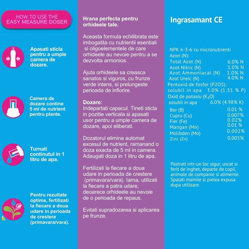 Ingrasamant lichid pentru orhidee WESTLAND, crestere sanatoasa si flori de lunga durata, 200 ml