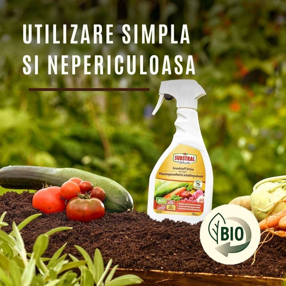 Spray plante SUBSTRAL Naturen Urtica, solutie organica pentru vitalitate, protectie naturala si reducerea daunatorilor, 750 ml