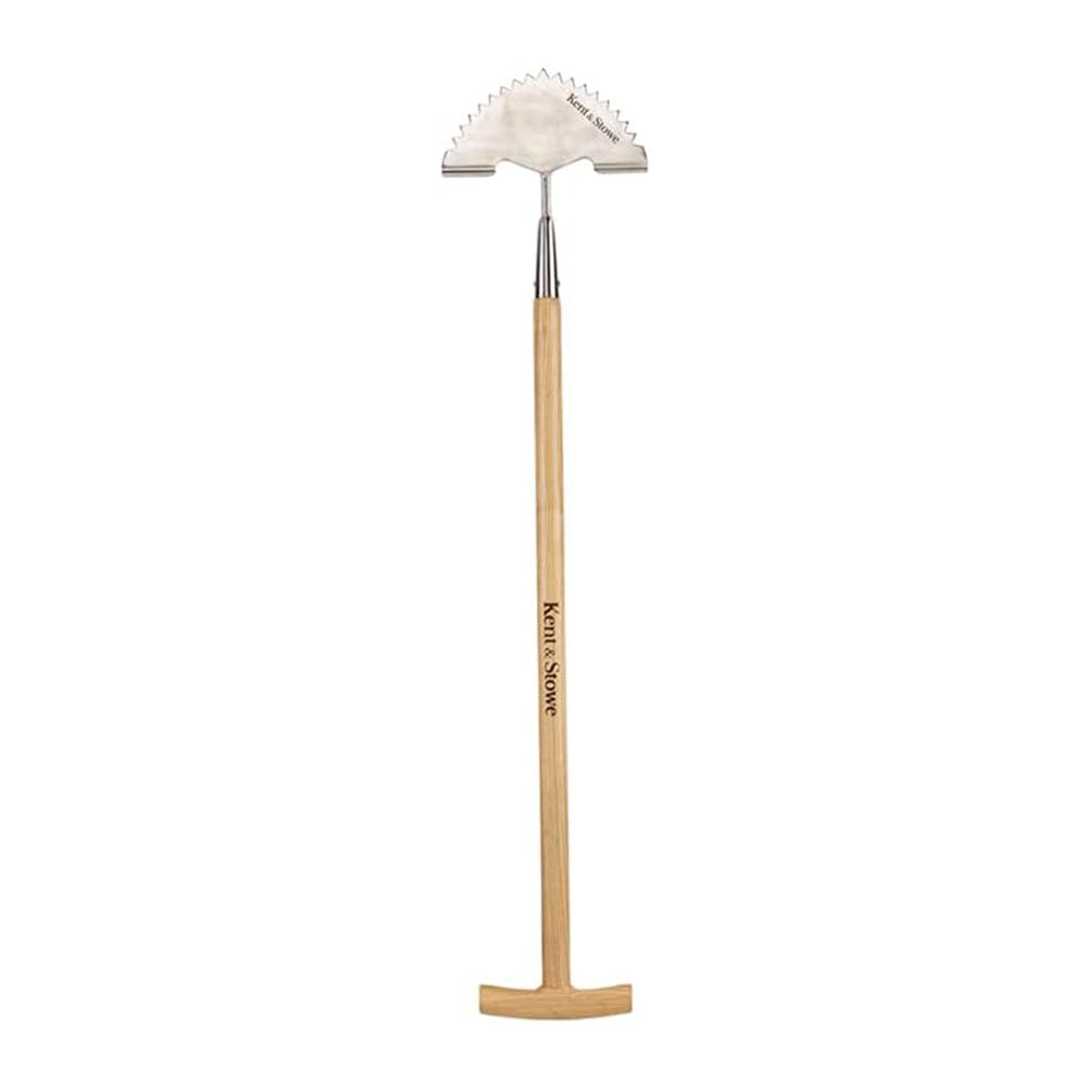 Taietor bordura gazon KENT & STOWE din inox, maner din lemn de frasin, 100 cm, 15 ani de garantie