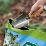 Lopata manuala multifunctionala KENT & STOWE din inox, maner din lemn de frasin, 32 cm, 15 ani de garantie