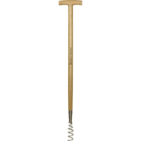 Scula smulgere papadie KENT & STOWE cu coada lunga din inox, maner lemn frasin, 97 cm, 15 ani de garantie