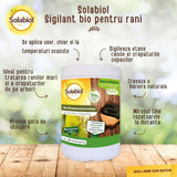 Vopsea trunchi arbori Solabiol, vopsea alba pentru protectie organica, 1 kg