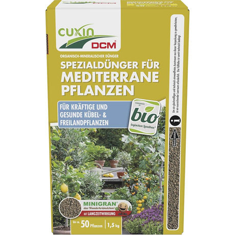 Ingrasamant organic mineral CUXIN DCM pentru plante mediteraneene, tehnologie MINIGRAN, NPK echilibrat, 1.5 kg