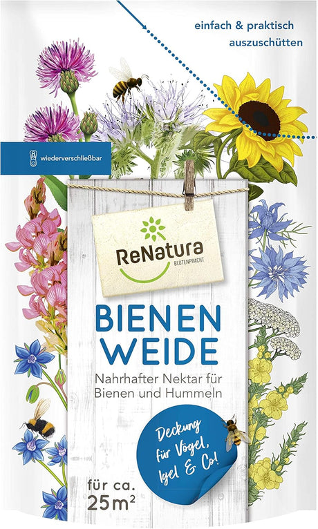 Seminte flori melifere pentru albine si bondari GREENFIELD RENATURA, mix nectarifer anual si peren, 0.275 kg pentru 25 m²