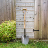 Lopata cu varf rotund KENT & STOWE din otel carbon negru, maner lung, unealta profesionala gradina, Garantie de 15 ani