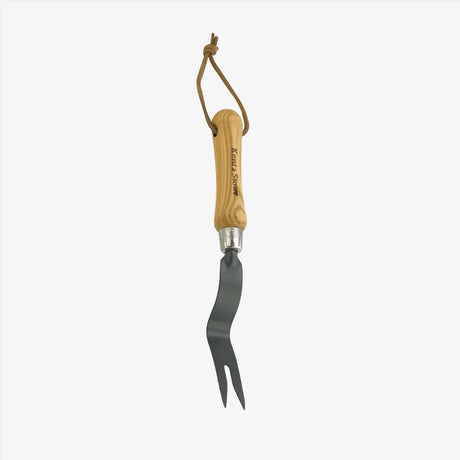 Extractor buruieni manual Kent & Stowe din otel carbon, 2 brate, maner lemn frasin FSC, 32 cm, pentru papadie si gazon