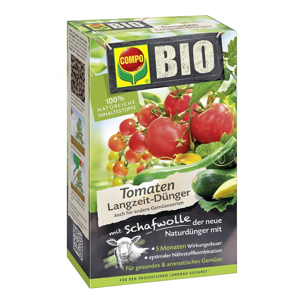 Ingrasamant organic COMPO pentru rosii si legume, cu lana de oaie, eliberare lenta 5 luni, 750 g