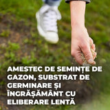 Compo mix complet regenerare gazon, 1.2 kg pentru 6 mp – amestec seminte, substrat si ingrasamant