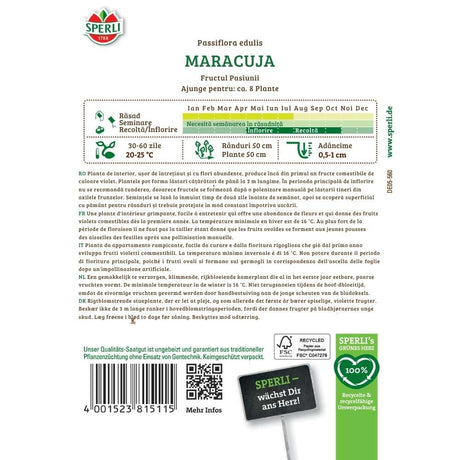 Seminte Fructul Pasiunii (Maracuja) – planta tropicala cu fructe aromate