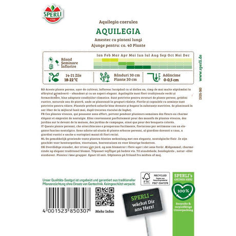 Seminte aquilegia mix – flori elegante, cu pinteni lungi