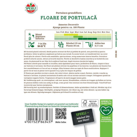 Seminte portulaca mix – flori suculente pentru spatii insorite
