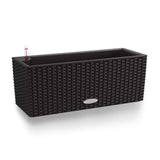 Ghiveci Auto-Irigant Lechuza Balconera Cottage 50, 8 l, efect de ratan negru, sistem de autoirigare, insert detasabil, strat de drenaj