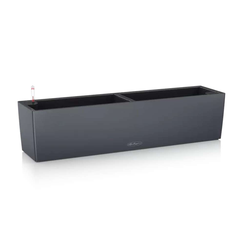 Ghiveci Auto-Irigant Lechuza Balconera Color 80, 12 l, negru mat, sistem de autoirigare, insert detasabil, strat de drenaj