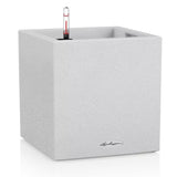 Ghiveci Auto-Irigant Lechuza Canto Stone Low 30, 12 l, efect piatra alba, sistem de autoirigare, insert detasabil, strat de drenaj