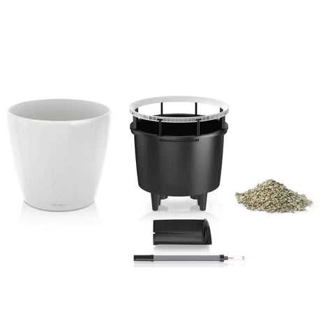 Ghiveci Auto-Irigant Lechuza Classico Premium 21 LS, 3 l, gri mat, sistem de autoirigare, insert detasabil, strat de drenaj