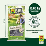 Ingrasamant Organic Granule Fine pentru Gazon, 3 kg pentru 75 mp, cu Efect Natural Instant si de Lunga Durata, COMPO
