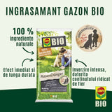 Ingrasamant Organic Granule Fine pentru Gazon, 3 kg pentru 75 mp, cu Efect Natural Instant si de Lunga Durata, COMPO