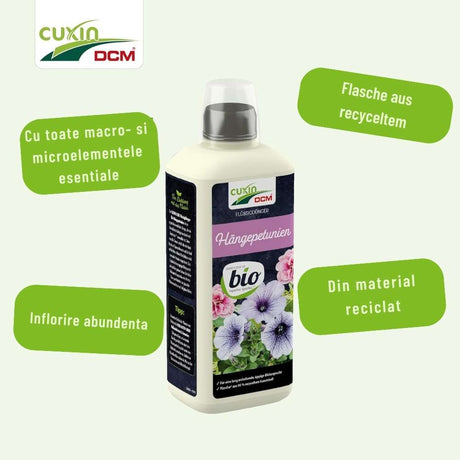Ingrasamant Lichid Organic pentru Petunii Suspendate, 800 ml, Cuxin DCM