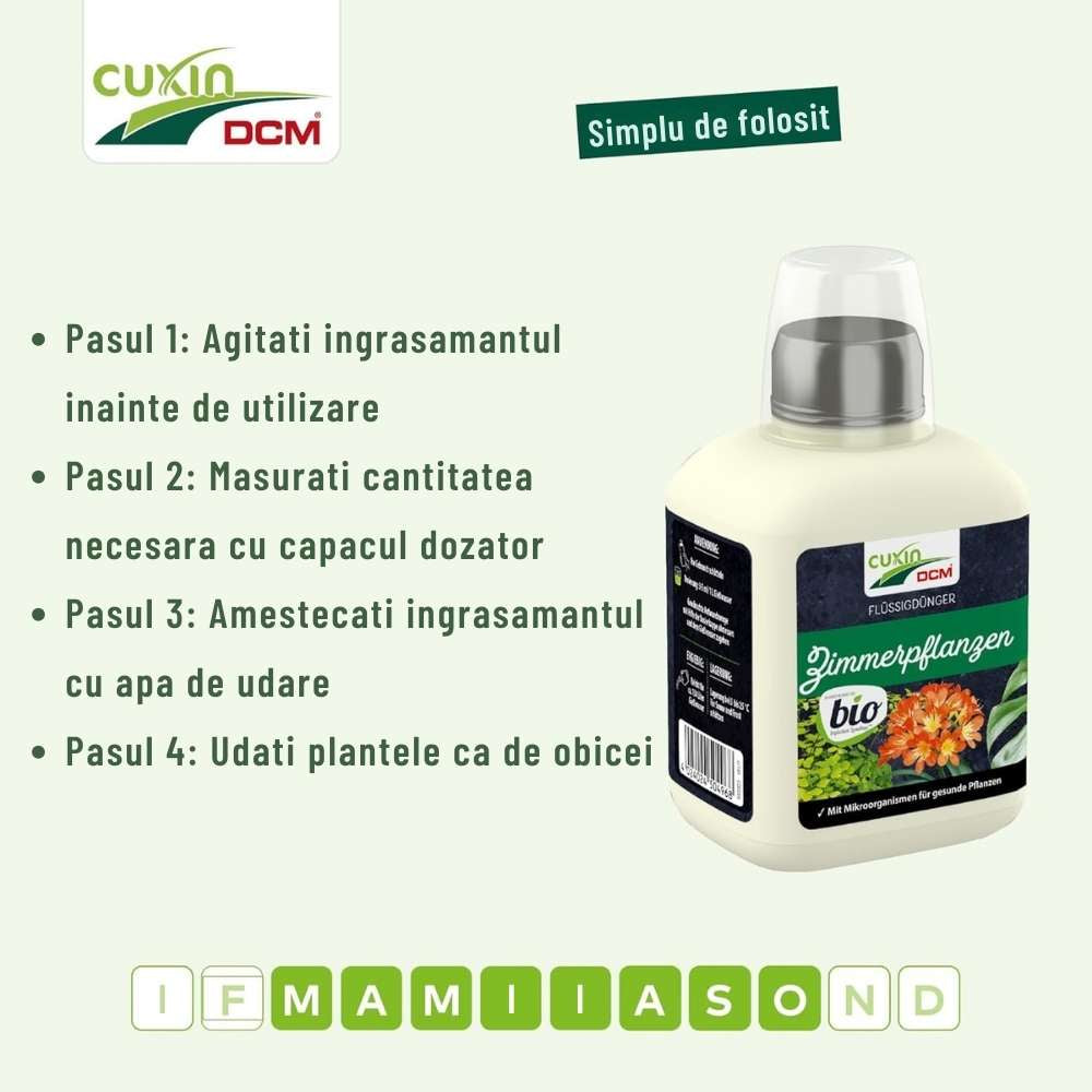 Ingrasamant Lichid Organic pentru plante de interior si hidroponice, 400 ml, CUXIN DCM