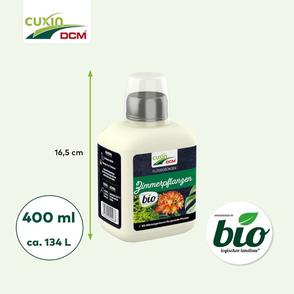Ingrasamant Lichid Organic pentru plante de interior si hidroponice, 400 ml, CUXIN DCM