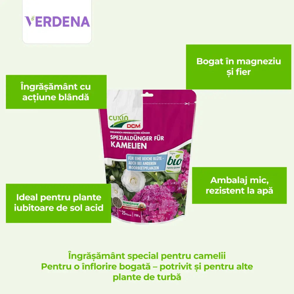 Ingrasamant Delicat pentru Camelii, Trandafiri Japonezi, 750 g, CUXIN DCM