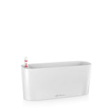 Ghiveci Auto-Irigant Lechuza Delta 10, 2 l, alb lucios, sistem de autoirigare, insert detasabil, strat de drenaj