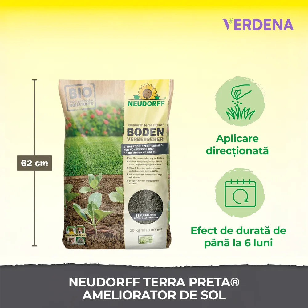 Imbunatatitor de Sol, 5 kg, cu Carbune Vegetal Organic, pentru toate Solurile si Culturile, NEUDORFF