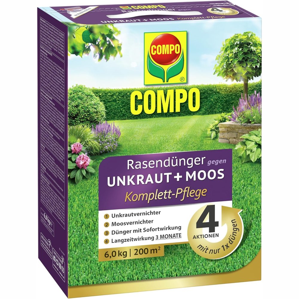 Ingrasamant COMPO pentru Gazon contra Muschi si Buruieni 6 kg - pentru 200 mp