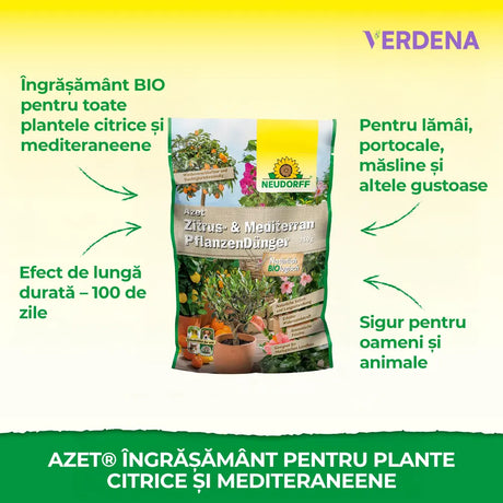 Ingrasamant Azet pentru Plante Citrice si Plante Mediteraneene, 750 g, Neudorff