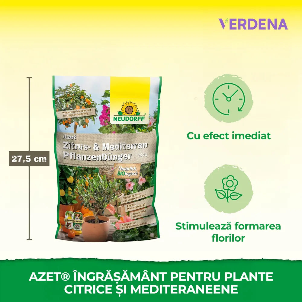 Ingrasamant Azet pentru Plante Citrice si Plante Mediteraneene, 750 g, Neudorff