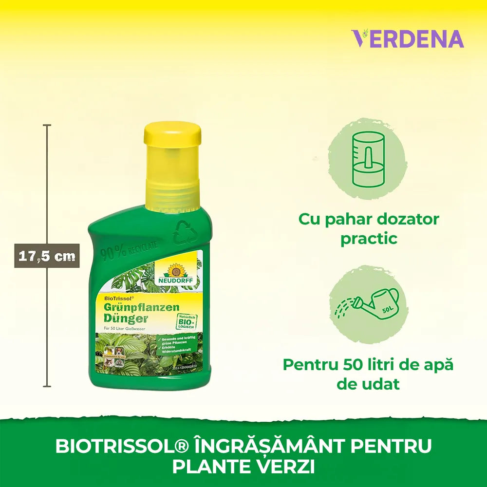 Ingrasamant Lichid pentru Plante Verzi, 250 ml, Crestere Rapida, Neudorff