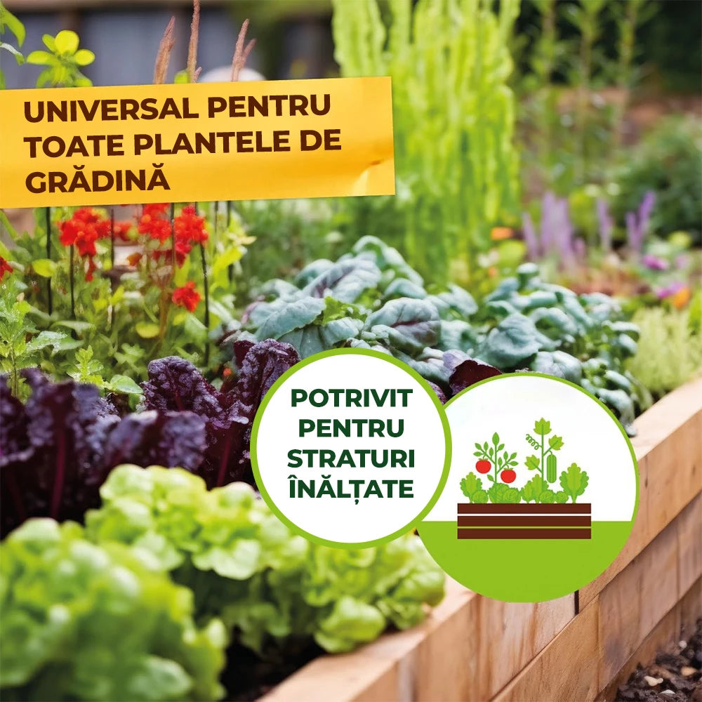 Ingrasamant Organic Universal pentru Gradina, 2.5 kg, cu Efect Imediat si de Lunga Durata pentru Fructe, Legume si Plante Ornamentale, SOLABIOL
