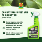 Spray insecticid COMPO Anti-daunatori Plus AF pentru plante ornamentale, legume si fructe, gata de utilizare, 500 ml