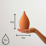 Vas de auto-udare plante  "Ren" LUTOYA, decorativ, ceramic, lut, natural, 350 ml