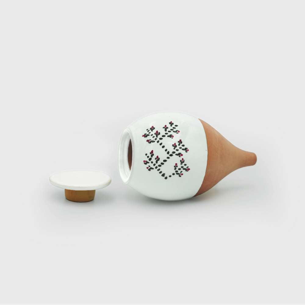 Vas de auto-udare plante  "Macese" LUTOYA, decorativ, ceramic, lut, natural, 350 ml