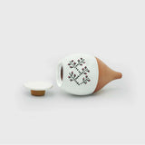 Vas de auto-udare plante  "Macese" LUTOYA, decorativ, ceramic, lut, natural, 350 ml