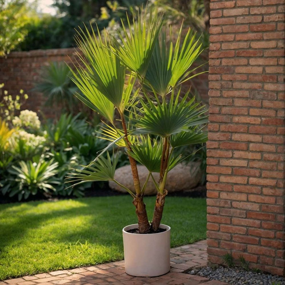 Palmier Washingtonia Robusta, 220-240 cm, palmier exotic vesnic verde, crestere rapida, ideal pentru terasa si interior luminos