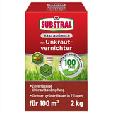 SUBSTRAL Ingrasamant pentru Gazon cu Erbicid 2 in 1, 800 g pentru 40 mp