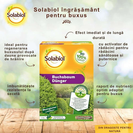 Ingrasamant organic Solabiol pentru Buxus 1.5 kg cu Activator Radacini