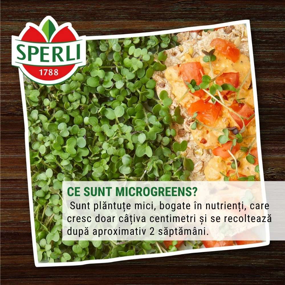 BIO Microgreens – seminte de creson pentru ghiveci, 50 g, cu protectie germinatie
