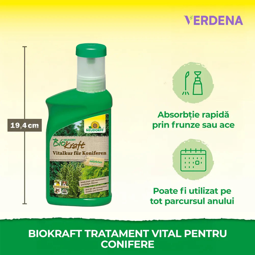 Tratamant pentru Conifere, 300ml, Revitalizeaza Coniferele Slabite de Daunatori, Boli, Inghet sau Seceta, NEUDORFF