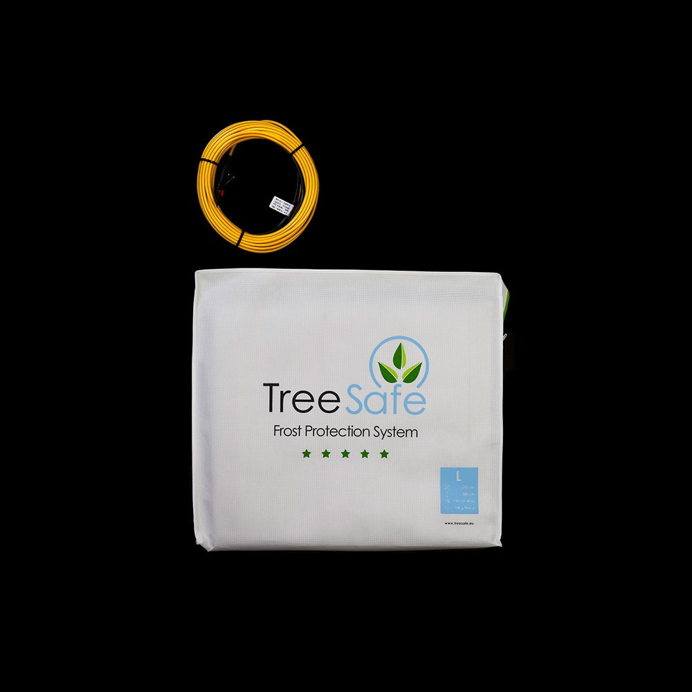 Cabluri incalzire anti-inghet TreeSafe S-M-L-XL-XXL cu termostat automat, Protectie pentru plante, ghivece, copaci, 10W/m pentru Plante Mediteraneene