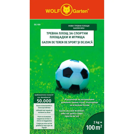 Seminte gazon sport si joaca Wolf-Garten – Rezistenta si regenerare rapida, 2 kg, 100 m²