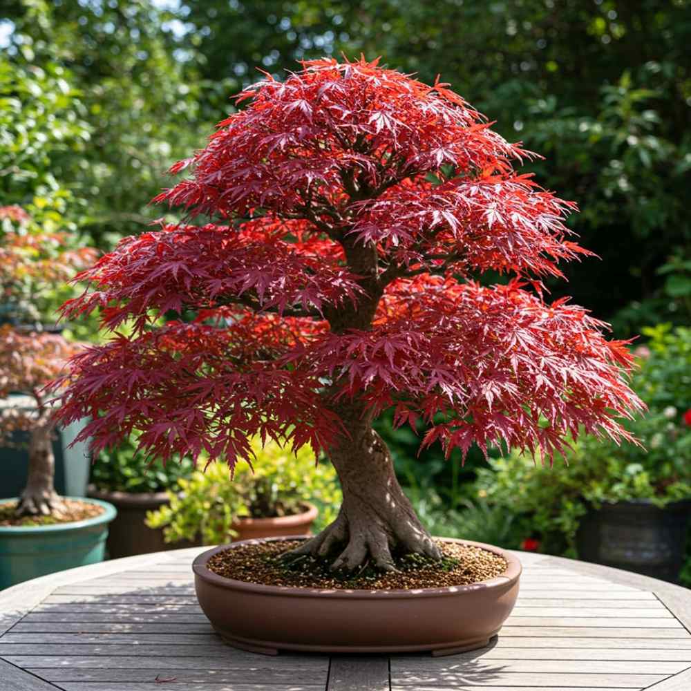 Artar Japonez Pitic Arakawa Rosu, bonsai in devenire, pentru incepatori, frunzis rosu intens toamna