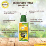 Ceara de Protectie pentru Plagi pentru Pomi Fructiferi si Ornamentali, Tub cu Pensula 300 g, Prindere Rapida, SOLABIOL - VERDENA - 300 g