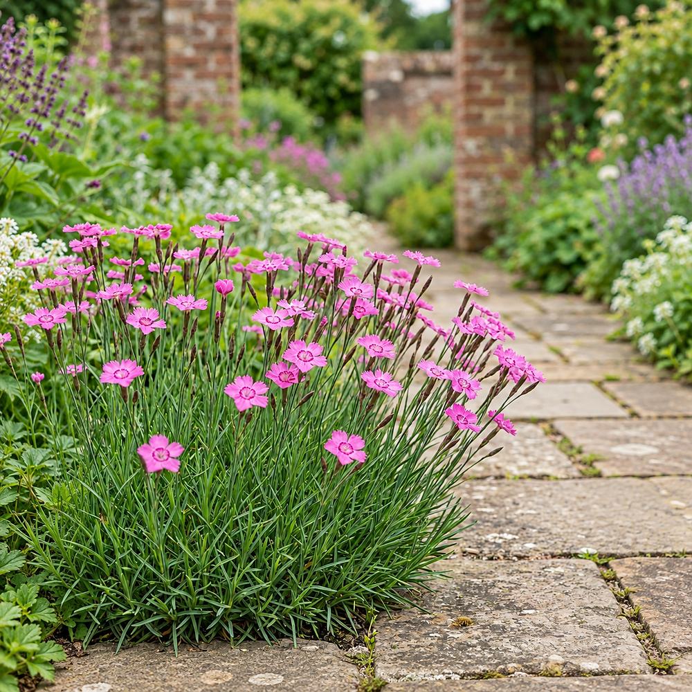 Garofita de gradina (Dianthus deltoides)  Rosea, planta perena cu flori roz pentru borduri si stancarii