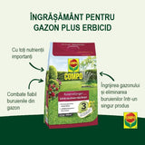 Ingrasamant Herbicid pentru Gazon, 3 kg, Ingrijirea Gazonului si Combaterea Buruienilor intr - un Singur Produs, Compo - VERDENA - 3 kg